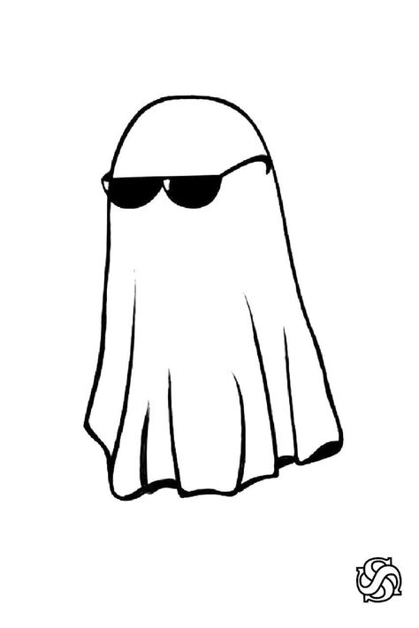 How To Draw Ghosts, Simple Ghost Drawing, Doodles Ghost, Ghost Drawings, Ghosts Series, Japanese Tattoo Words, Coffee Cup Drawing, Cute Halloween Drawings, Cool Ghost