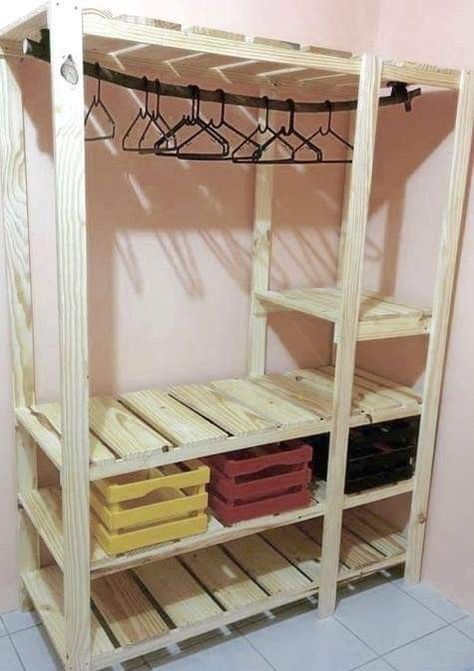 Decoracion Pallet Furniture Wardrobe, Pallet Wardrobe, Reka Bentuk Bilik Tidur, Projek Kayu, Lawn Chair, Wood Pallet Wall, تصميم للمنزل العصري, Kraf Diy, Hiasan Bilik