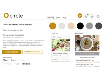 Circle Style Tile Website Style Tile, Style Tiles Web Design, Style Tiles, Website Color Palette, Board Inspiration, Some Body, Mood Board Inspiration, Tile Designs, Graphic Elements