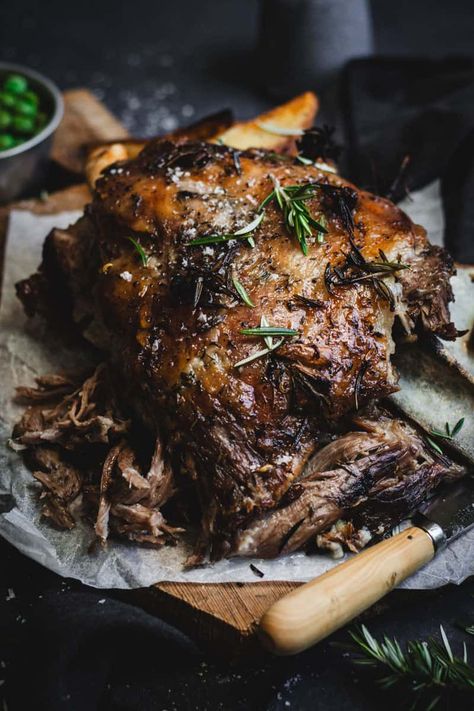 Slow cooked, Melt in your mouth, roast lamb shoulder is a roast night classic! Slow Cooked Roast Lamb, Shoulder Of Lamb, Slow Cooked Shoulder Of Lamb, Roast Lamb Slow Cooker, Whole Lamb Shoulder Recipes, Braised Lamb Recipes, Lamb Shoulder Recipes Ovens, Instant Pot Lamb Shoulder, Oven Roasted Lamb Shoulder