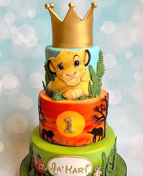 Lion King Theme Birthday Cake, Lion King Birthday Cake Ideas, Lion King 1st Birthday Cake, The Lion King First Birthday Party Ideas, 1st Birthday Boy Lion King Theme, Lion King Birthday Cake Boys, Simba Cake Ideas First Birthdays, Lion King 2nd Birthday, Lion King Birthday Party Ideas Boys