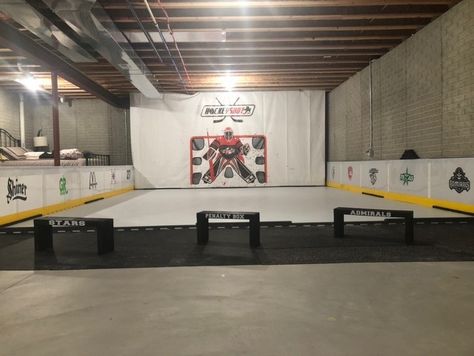 Hockey Garage, Basement Hockey, Hockey Basement, Indoor Hockey, Synthetic Ice, Hockey Shot, Hockey Goals, Hockey Drills, Hockey Room