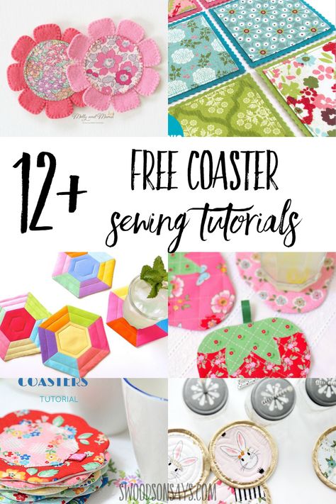 Coaster Sewing, Beginner Sewing Projects, Fun List, First Quilt, Quilted Coasters, Mug Rug Patterns, Fabric Coasters, Beginner Sewing, Quilt Projects