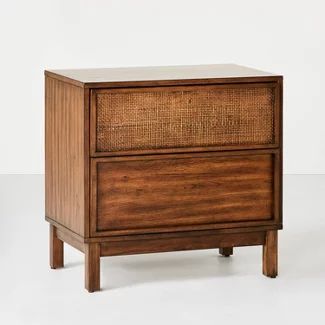 Brown : Nightstands & Bedside Tables : Target Transitional Bedroom Furniture, Square Bedside Table, Magnolia Furniture, Transitional Nightstand, Hearth & Hand With Magnolia, Transitional Bedroom, Wooden Nightstand, Drawer Design, Hearth And Hand