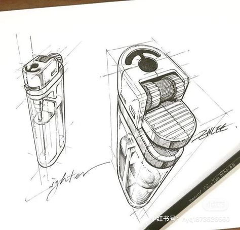 转发 // Sketch Perspective, Perspective Sketch, Structural Drawing, Perspective Drawing Lessons, Object Drawing, Industrial Design Sketch, Perspective Art, Architecture Drawing Art, Perspective Drawing