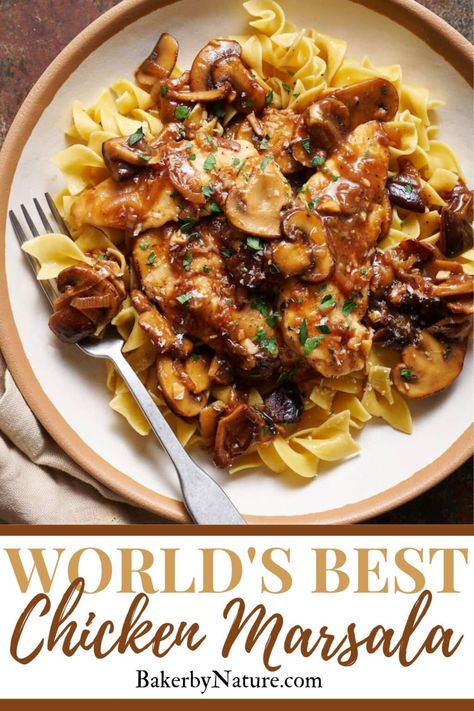 Chicken With Butter Noodles, Dinner Recipes For Family Fall, Chicken With Buttered Noodles, Popular Chicken Recipes, Chicken Marsala Pasta, Buttery Noodles, Cottage Recipes, Italian Dinners, Chicken Marsala Recipe