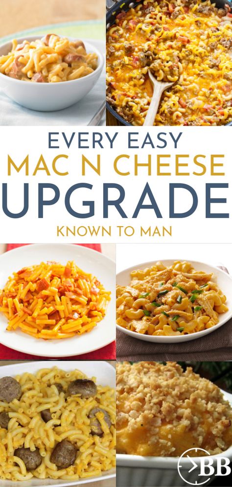 Mac N Cheese Variations, Upgrade Boxed Mac And Cheese, Leftover Kraft Mac And Cheese Recipes, How To Doctor Up Boxed Mac And Cheese, Taco Mac And Cheese Kraft, Upgrade Box Mac And Cheese, Kraft Dinner Hacks, Box Mac And Cheese Upgrade, Mac And Cheese Pasta Salad