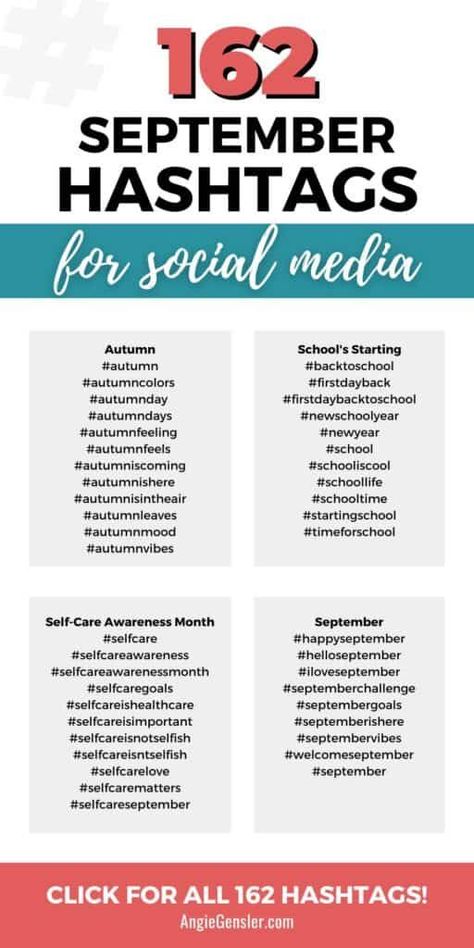 If you’re looking for some of the most popular September hashtags for social media – or need help creating content for your social media channels– we’ve got you covered. From trending and popular hashtags to easy-to-rank hashtags, we’ve got everything you need to get your content found and grow your following on social media. Christian Hashtags, Social Media Hashtags, Podcast Website, Tiktok Marketing, Facebook Tips, Linkedin Tips, Trending Hashtags, Popular Hashtags, Twitter Tips