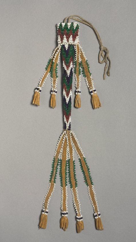 Apache Beadwork, Native Accessories, Beaded Leggings, Indian Bags, American Plains, Cleveland Art, Leather Pouches, Beaded Pouch, Cleveland Museum Of Art