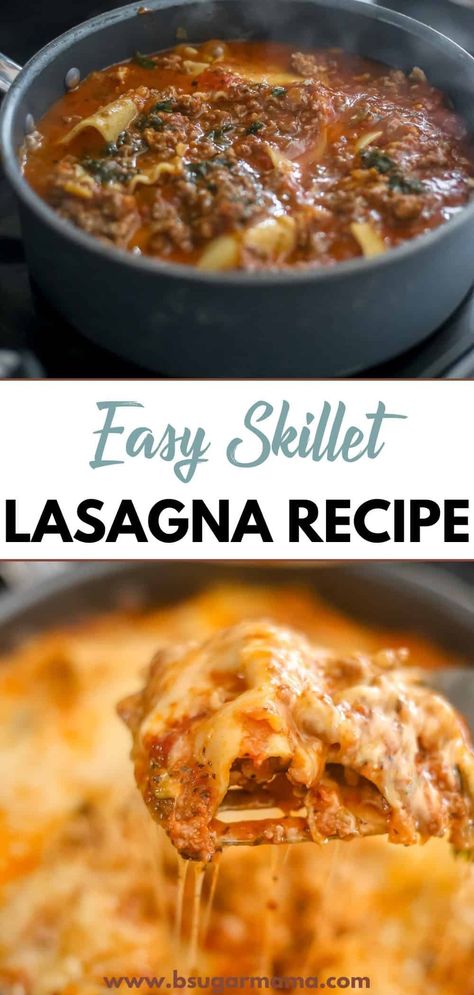 Craving lasagna but short on time? This easy skillet lasagna recipe is your weeknight savior! It's cheesy, saucy, and ready in under 45 minutes. Perfect for busy families! #easydinner #skilletlasagna #familyfriendly #budgetfriendly #comfortfood Skillet Lasagna Easy, Ground Turkey Lasagna, Lasagna Skillet, Skillet Lasagna Recipe, Turkey Lasagna, Skillet Lasagna, Cheesy Mac And Cheese, Easy Skillet, Comfort Dishes