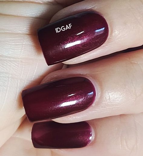 Enova on Instagram: “Pumpkin spice and dark maroon nail season is among us. 💅Color: IDGAF #falliscoming🍁 #idgaf #fallnails #maroonnails #witchynails…” Baby Gel, Maroon Nail, Buh Bye, Witchy Nails, Go Kit, Maroon Nails, Uv Nail Lamp, Lamp Kit, Portable Lamp