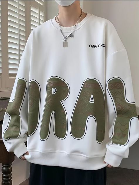 I am loving this. it is long and fits perfectly. will def be buying more colours.. Men Hoodies Outfit Style, Trendy Hoodies Men, Streetwear Hoodie Design, Sweatshirts Streetwear, Street Style Outfits Casual, Graphic Jackets, Streetwear Ideas, Sweater Streetwear, Summer Sweatshirt