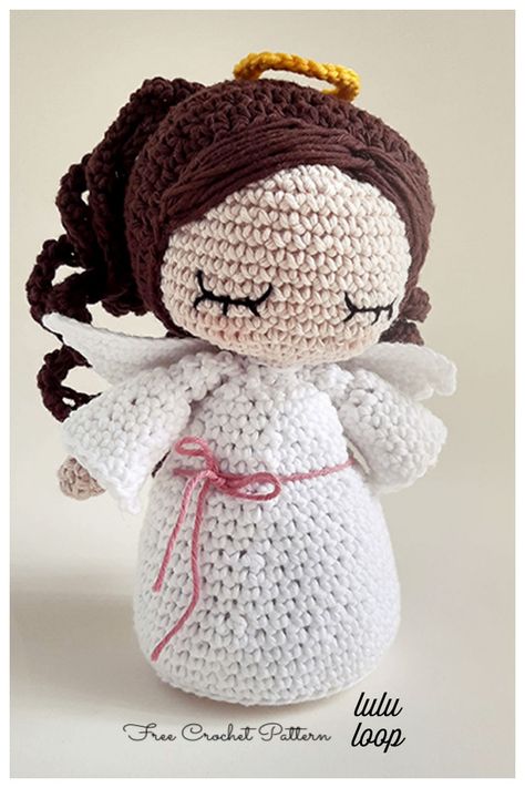 10 Crochet Angel Doll Amigurumi Free Patterns & Paid - DIY Magazine Free Crochet Doll Patterns, Christmas Angel Doll, Doll Free Crochet Pattern, Crochet Angel Pattern, Doll Amigurumi Free Pattern, Crochet Butterfly Pattern, Christmas Crochet Patterns Free, Amigurumi Christmas, Crochet Angels