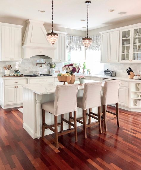 Wood Floors In Kitchen, Wood Floor Ideas, Floors In Kitchen, Cherry Wood Kitchens, Cherry Hardwood Flooring, Cherry Wood Floors, Cherry Floors, Living Room Wood Floor, Wood Floor Kitchen