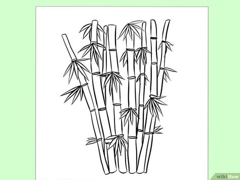 How to Draw Bamboo: 8 Steps (with Pictures) - wikiHow Bamboo Drawing, Bamboo Artwork, Tree Drawing Simple, Bamboo Trees, Panda Drawing, Tree Drawings Pencil, Best Pencil, Flower Image, Bamboo Art