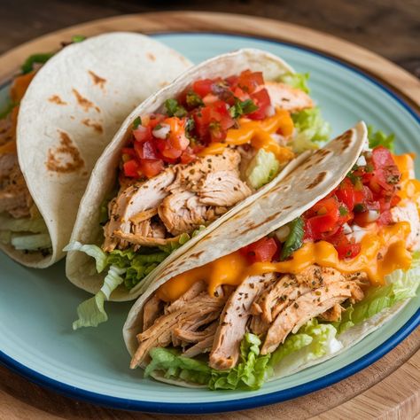 Taco Tuesday is here! 🌮✨ Enjoy these Zesty Chicken Tacos loaded with fresh toppings! **Ingredients:** - 1 pound boneless, skinless chicken breasts, diced - 1 tablespoon olive oil - 1 teaspoon chili powder - 1 teaspoon ground cumin - 1 teaspoon garlic powder - 1/2 teaspoon onion powder - Salt and pepper to taste - Juice of 1 lime - 8 small corn or flour tortillas - Optional toppings: shredded lettuce, diced tomatoes, chopped cilantro, avocado, sour cream, shredded cheese, lime wedge... Avocado Sour Cream, Zesty Chicken, Shredded Lettuce, Diced Tomatoes, Boneless Skinless Chicken, Lime Wedge, Chicken Tacos, Flour Tortillas, Taco Tuesday