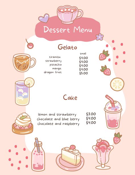 Choc Chip Muffins, Ice Cream Menu, Cafe Menu Design, خريطة ذهنية, Cute Bakery, Bakery Menu, Menu Design Template, Restaurant Menu Template, Bloxburg Decals Codes