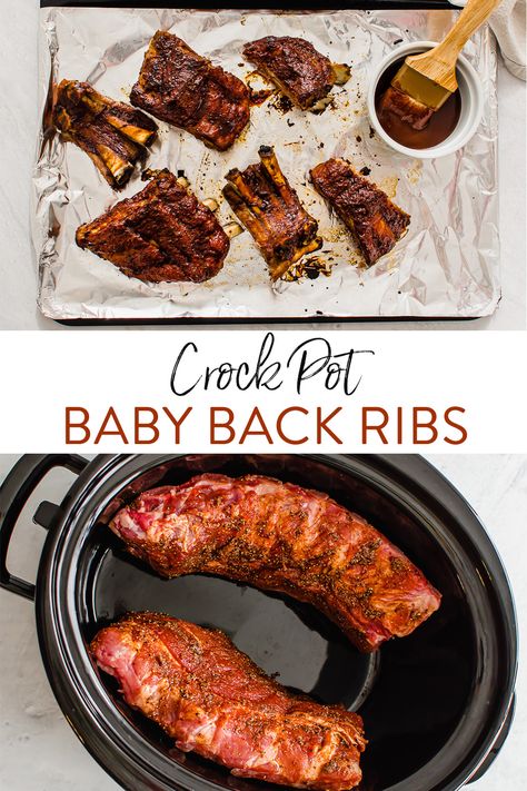 Ribs In Crockpot Then Oven, Easy Baby Back Ribs In Crock Pot, Crockpot Ribs Without Bbq Sauce, Crock Pot Baby Back Ribs Slow Cooker, Pork Baby Back Ribs Crock Pot, Crock Pot Ribs Recipe Slow Cooker, Slow Cooker Ribs Crock Pots, Baby Back Ribs In Crock Pot, Crock Pot Baby Back Ribs