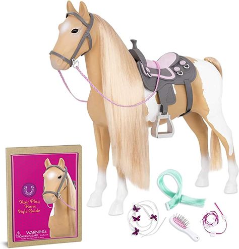 Palomino Paint Horse, Play Horse, Lusitano Horse, Hair Play, Painted Horses, Paint Horse, Journey Girls, Horse Accessories, Our Generation Dolls