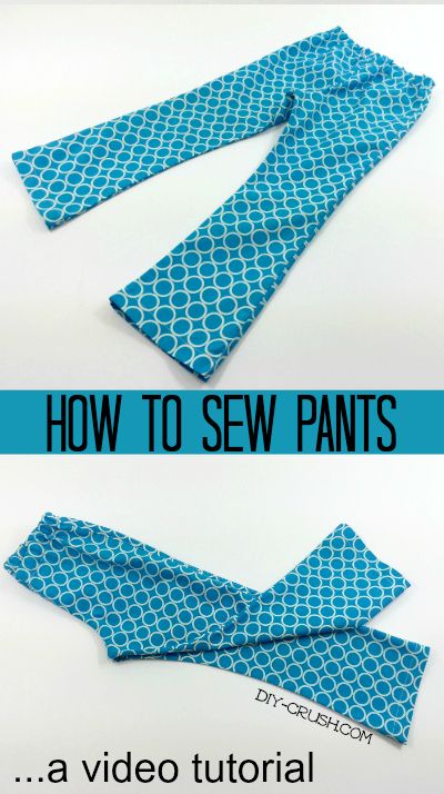 How to sew pants. This video tutorial teaches you how easy it is to sew a pair of flared pants. All you need is a simple pants pattern |DIY Crush How To Sew Pants, Sew Pants, Diy Bucket, Diy Pants, Sewing Pants, Mode Tips, Beginner Sewing Projects Easy, Sewing Projects For Beginners, Love Sewing