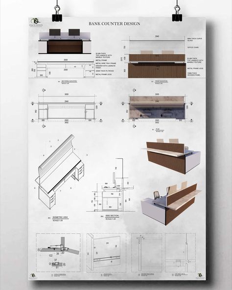 Showcasing my creativity through this detailed bank counter design on A1 panel.🖌��️💼 . . 👇🏼 This A1 format will give you an in-depth look at my creative process and how I seamlessly incorporate functionality and aesthetics. Trust me, you won't want to miss this! Stay tuned for the big reveal. . . see the profile✔ Design By: @interior_shakir . . . #interior_shakir#architectureportfolio#architecturegraphics#architecturalillustration#architexture#interiordesign#partitionwall#A1format#creativity#... Bank Counter Design, Bank Interior Design, Bank Interior, Office Space Design, Modern Exterior House Designs, Counter Design, Big Reveal, Exterior House, Modern Exterior