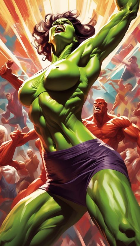 Hulk lady dancing, digital painting She Hulk Transformation, Female Hulk, Hulk Painting, Hulk Wallpaper, Wallpaper For Ios, Hulk Artwork, Lady Dancing, Comic Wallpaper, Female Comic Characters