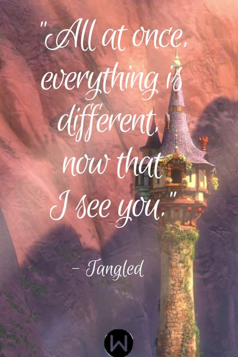 Romantic Disney Quotes, Disney Quotes About Love, Love Quotes For Instagram, Bd Gift, Romantic Disney, Tangled Quotes, Everything Is Different, Madea Funny Quotes, Siblings Funny Quotes