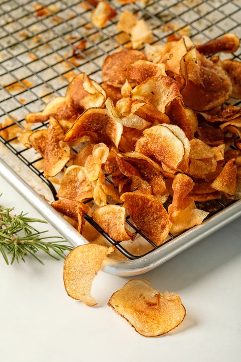 Potato Chips — Shop Geoffrey Zakarian Salt And Vinegar Potatoes, Homemade Potato Chips, Potato Chip Recipes, Geoffrey Zakarian, Food Network Chefs, Rosemary Potatoes, Chips Recipe, Russet Potatoes, Sliced Potatoes