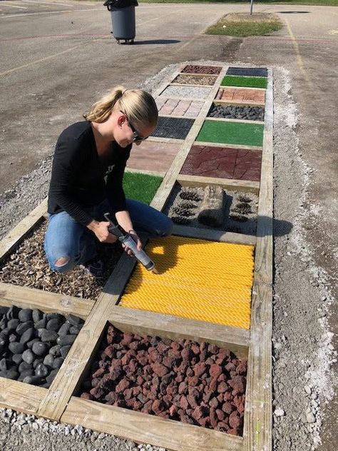 Natural Outdoor Playground, Sensory Walk, Sensory Path, Preschool Playground, Toddler Playground, Outdoor Play Space, Outdoor Learning Spaces, Sensory Wall, Outdoor Play Spaces