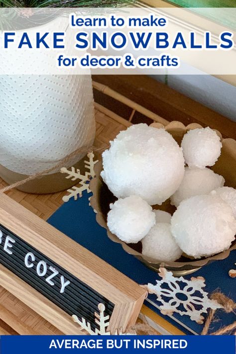 Snowball Decor, Snowballs Diy, Fake Snowballs, Simple Winter Decor, Team Appreciation, Snow Crafts, Snow Balls, Decorative Bowl Filler, Easy Holidays Crafts