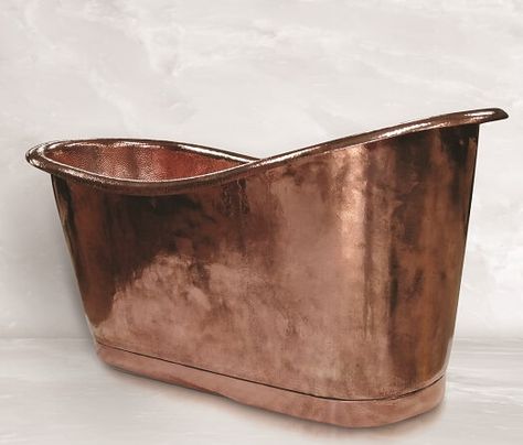 Freestanding Soaking Tub - Buy Online Bathtub Skirt, Copper Bathtub, Artistic Bathroom, Copper Tub, Copper Bath, Copper Bathtubs, How To Polish Copper, Copper Cookware, Soaker Tub