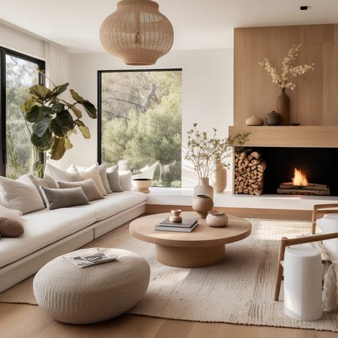 Modern Scandinavian Interior Design, Scandi Living Room, Light Oak Floors, Modern Scandinavian Interior, Japandi Living Room, Japandi Living, Fire Island, Simple Furniture, Living Room Scandinavian