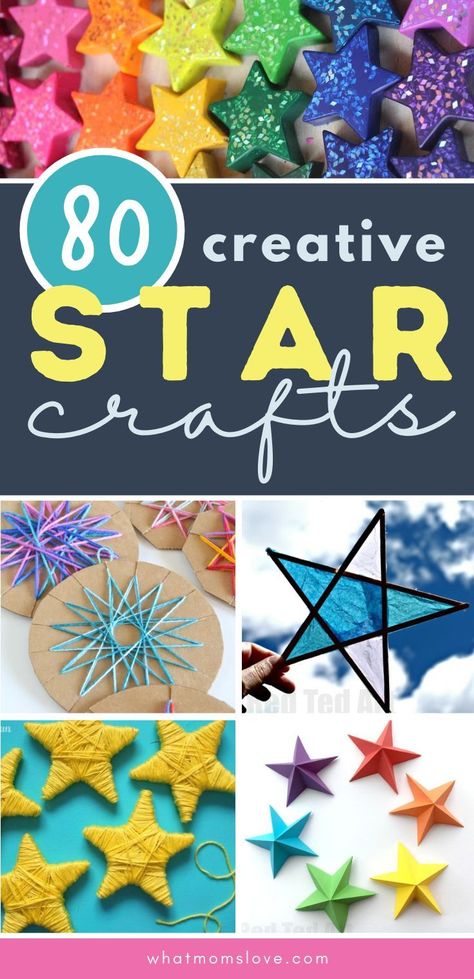 The BEST star crafts ideas for kids (from preschool and toddlers) & adults, including how to make paper stars, easy star ornaments and more! Perfect for holidays like Christmas, Hanukkah, New… Star Crafts For Kids, Stars Preschool, Christmas Star Crafts, Stellar Vbs, Star Crafts, Crafts Ideas For Kids, Epiphany Crafts, Christmas Nursery, Diy Christmas Star