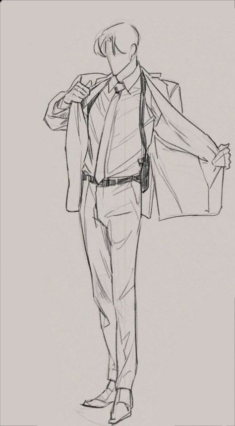 Man Wearing Suit Drawing Reference, Suit Poses For Men Drawing, Men In Suit Sketch, Man In Suit Drawing Reference Side View, Man Looking Up Reference Drawing, Drawing Of Man In Suit, Male Clothes Sketch, Suit Poses Reference, Guy Drawing Reference Pose