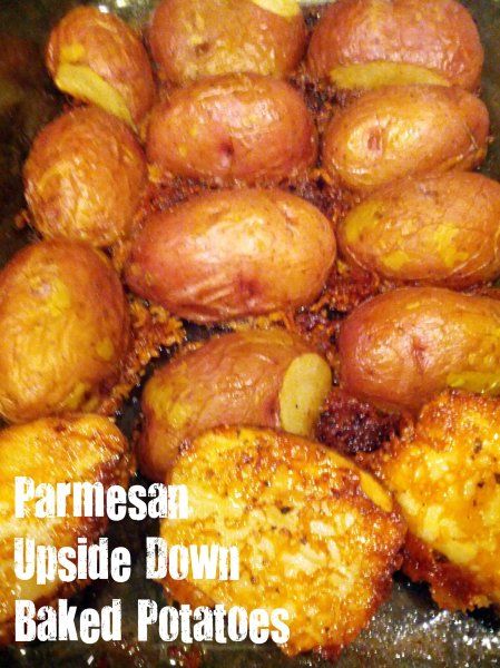 Parmesan Baked Potatoes, Parmesan Potatoes, Potato Sides, Potato Side Dishes, Think Food, Baked Potatoes, Red Potatoes, Side Recipes, Veggie Sides