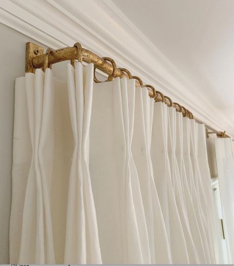 2023 Interior Design Trends Romantic Window Treatments, Brass Curtain Rod White Curtains, Interior Desig, Purple Rooms, Custom Drapes, Drapery Panels, Valances, Curtain Rod, Interior Design Studio