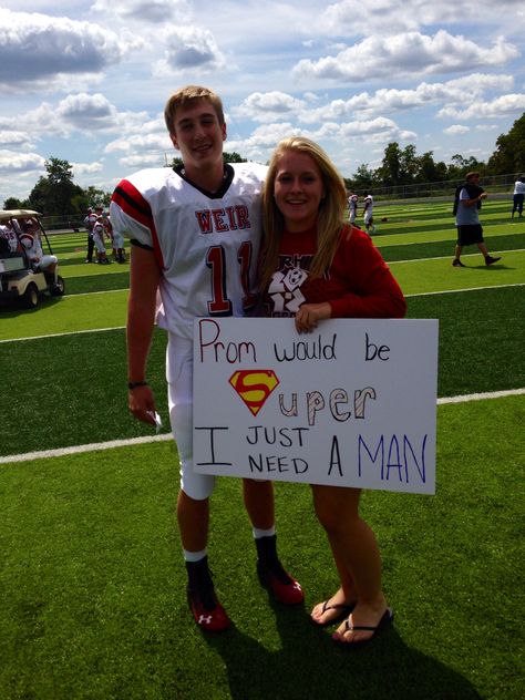 Superman promposal Hoco Proposals Ideas To Ask A Guy, Hoco Proposals Ideas For Girls Ask Guys To, Girl Ask Guy Promposal, Girl Asks Guy To Hoco, Girl Hoco Proposal, Girl To Guy Promposal, Prom Posals Girl Asks Guy, Girl Promposal To Boy, Girls Ask Guys Promposal