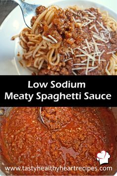 Low Cal Low Sodium Meals, Salt Free Spaghetti Sauce, No Salt Low Sodium Recipes, Dash Diet Spaghetti, Sodium Free Recipes Dinners, Low Sodium Deserts, Low Sodium Cheese List, Easy Low Sodium Dinner Recipes, Best Low Sodium Recipes