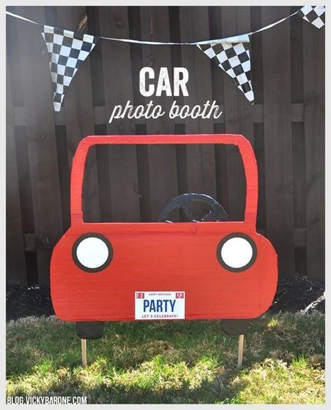 Car Photo Booth, Auto Party, Car Birthday Party, 2nd Birthday Party For Boys, Kids Races, Hot Wheels Birthday, Car Themed Parties, Car Birthday Theme, Monster Truck Party