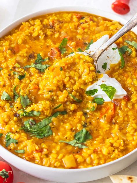 Creamy Moong Dal in 30 Minutes with this Easy Stovetop Recipe Heart Healthy Vegetarian Recipes, Moong Dal Recipe, Dhal Recipe, Dairy Free Cooking, Quick Pickled Red Onions, Plant Based School, Vegan Indian Recipes, Studying Food, Stove Top Recipes