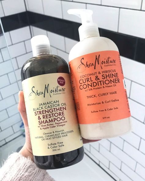 Shea Moisture Coconut And Hibiscus, Shea Moisture Coconut, Caster Oil, Hair Growth Foods, Color Safe Shampoo, Good Shampoo And Conditioner, Shea Moisture, Shampoo For Curly Hair, How To Grow Natural Hair