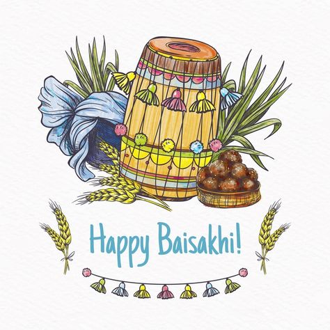 Happy Baisakhi Images, Baisakhi Images, Happy Lohri Images, Poila Baisakh, Lohri Greetings, Baisakhi Festival, Happy Baisakhi, School Board Decoration, Happy Lohri