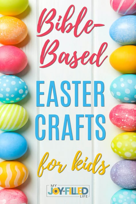 These Christ-centered Easter Crafts will help you and your family focus on the real reason we celebrate Easter - our Lord Jesus Christ. #eastercrafts #heisrisen #christiancraftsforkids Easter Family Crafts, Christ Centered Easter Crafts, Easter Jesus Crafts, Christ Centered Easter Decorations, Easter Bible Crafts, Easter Homeschool, Messy Sensory Play, Crafts For Older Kids, Easter Religious Crafts