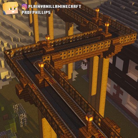 PlainVanillaMinecraft on Instagram: “Railway design! ⁣ Remember to like + comment ⁣ ⁣ ⁣ Follow @plainvanillaminecraft for more! ⚡️ ⁣⁣ Follow @plainvanillaminecraft for more! ⚡️…” Minecraft Underground, Minecraft Steampunk, Rumah Minecraft Sederhana, Minecraft House Plans, Bangunan Minecraft, Minecraft Farm, Minecraft Cottage, Minecraft Medieval, Minecraft Room