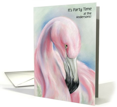 Custom Party Invitations Pink Flamingo Pastel Artwork card by MMAndersonArt on Greeting Card Universe #flamingo #partyinvitations Feminine Artwork, Soft Pastels Drawing, Soft Pastel Art, Pastel Artwork, Custom Party Invitations, Flamingo Art, Oil Pastel Art, Oil Pastel Drawings, Curtain Bathroom