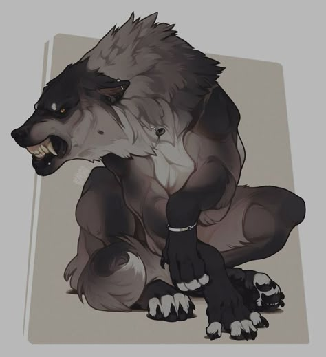 Werewolf Puppy, Werewolf Aesthetic, Wolf Character, Werewolf Art, Canine Art, Wolf Drawing, Creature Drawings, Fantasy Creatures Art, Mythical Creatures Art