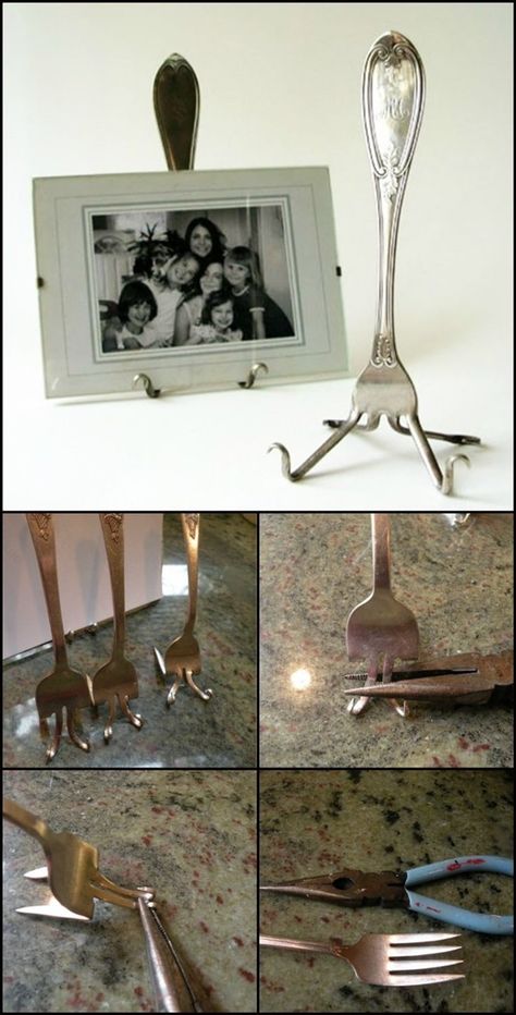 50 Pictures of Amazing Ideas To Reuse Forks Fork Crafts, Koti Diy, Fork Art, Cutlery Art, Silverware Crafts, Fork Jewelry, Vintage Jewelry Diy, Silverware Art, Spoon Crafts