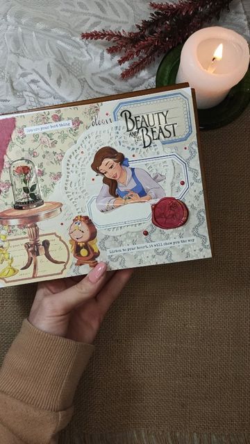 Princess Journal Ideas, Disney Princess Journal, Beauty And The Beast Journal, Beauty And The Beast Bujo, Disney Journal Pages, Disney Junk Journal Ideas, Journal Ideas Disney, Disney Junk Journal, Disney Journal Ideas