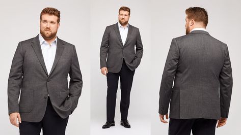 Fashion For Big Guys, Structured Clothing, Sport Coat Outfit, Big Men Fashion, Big Guys, Big And Tall Outfits, Moda Plus, Big Men, Wearing Clothes