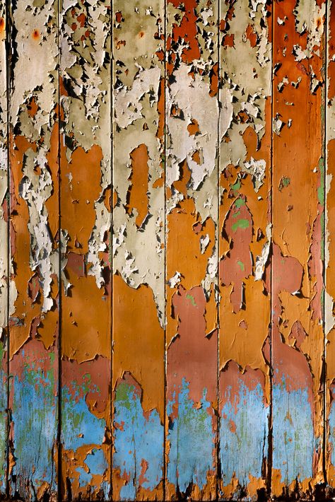 Murcia, Paint Peeling, Texture Inspiration, Peeling Paint, Art Texture, Blue And Orange, Surface Textures, Wood Texture, Color Textures